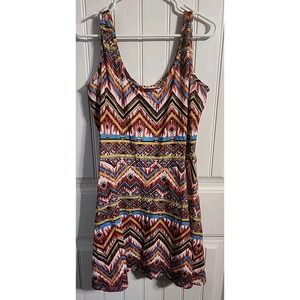 Bobbie Brooks 1X Multicolor Tank Dress